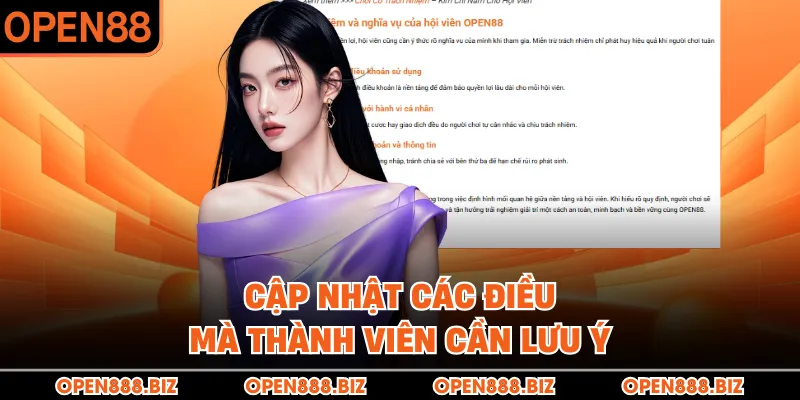 Cập nhật các điều mà thành viên cần lưu ý Cập nhật các điều mà thành viên cần lưu ý